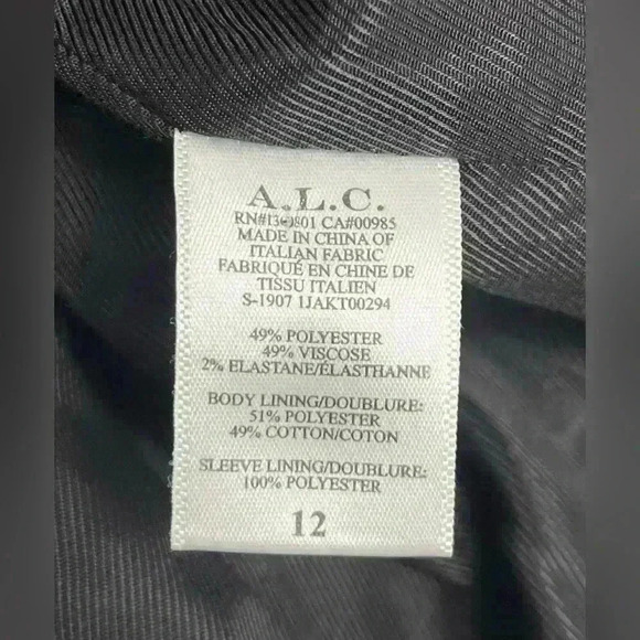 A.L.C Sedgwick Houndstooth Double Breasted Blazer Size Xtra Large/12 - Picture 9 of 12